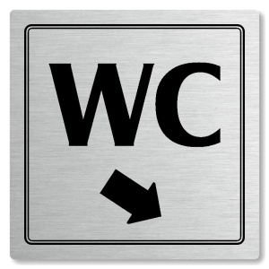 Piktogram WC vpravo dolů